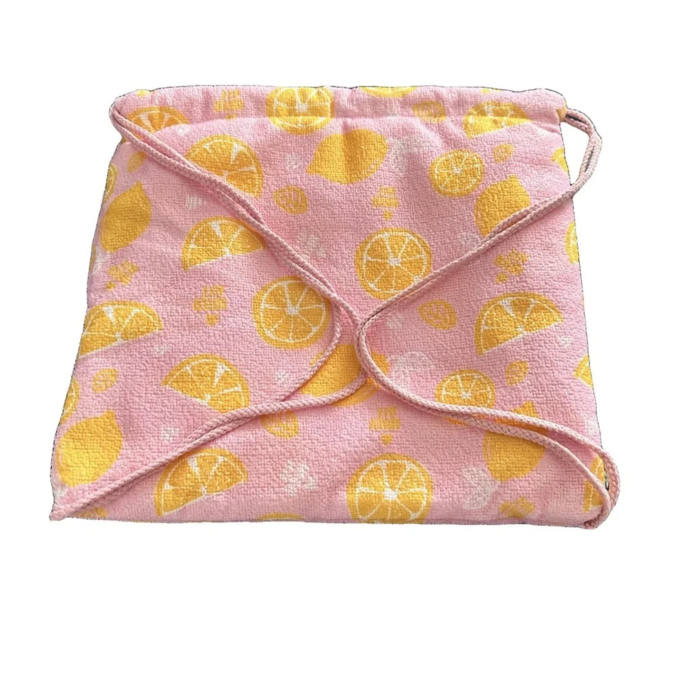Pink and Yellow Citrus Print Towel